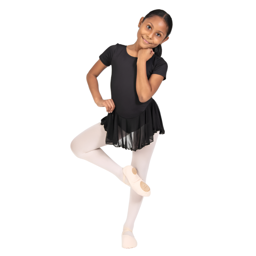 Short Sleeve Skirt Leotard'