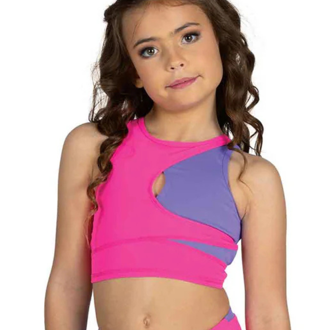 Lulu 2-Tone Crop Top