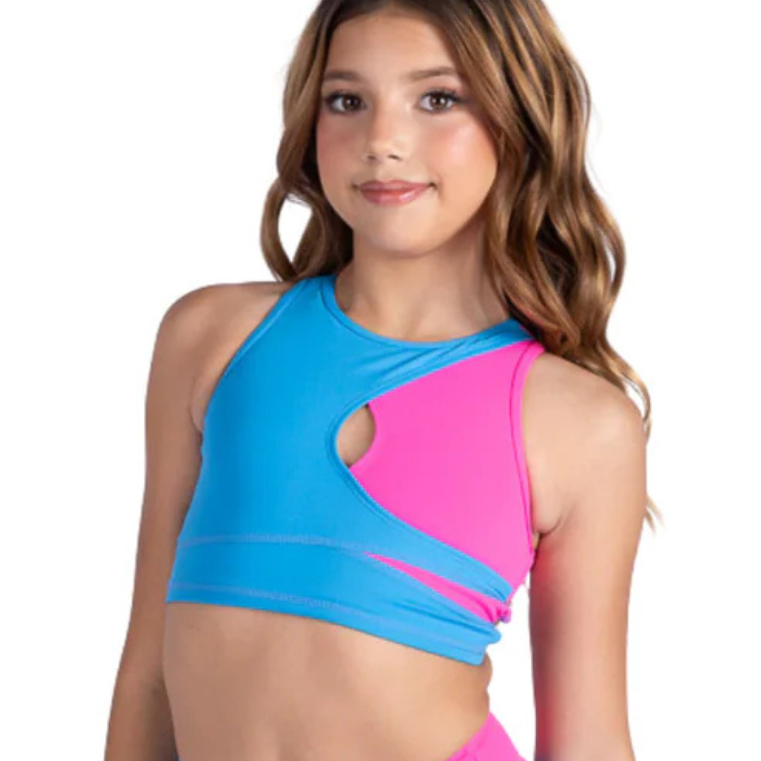 Lulu 2-Tone Crop Top