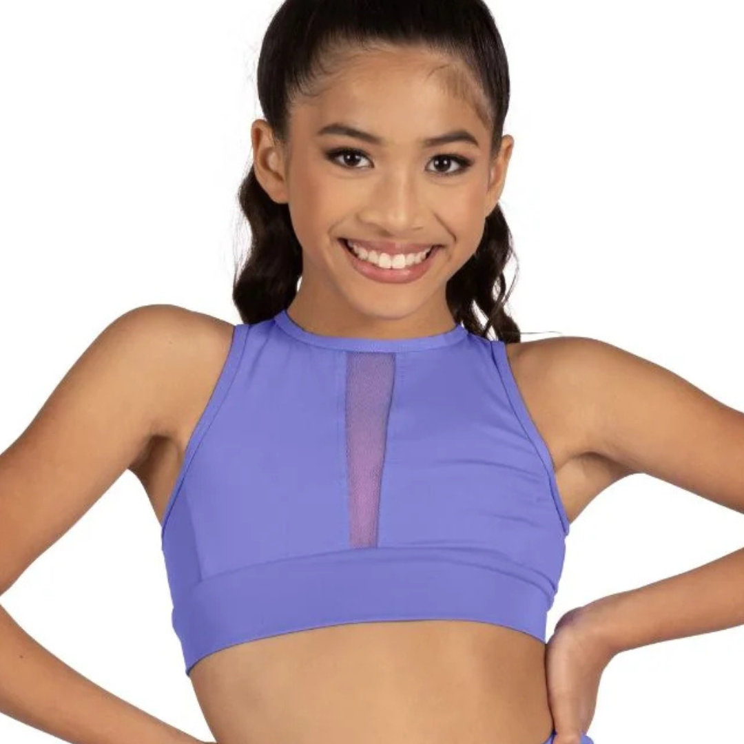 Danznmotion V-Mesh Insert Crop Top