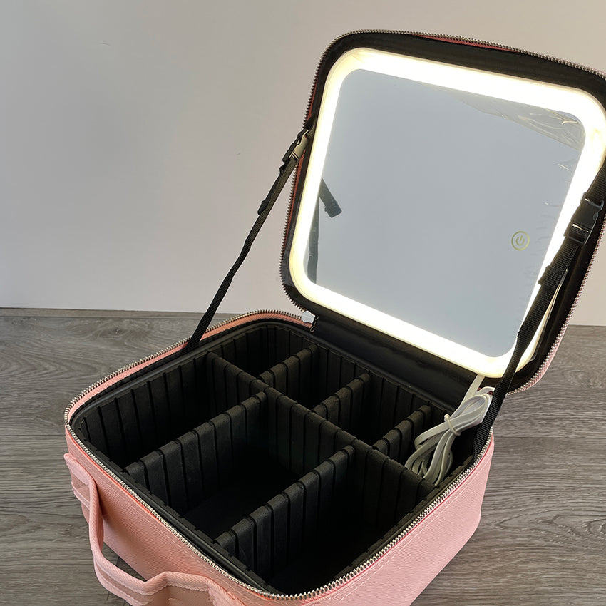 Make-up Case with removable LED Mirror