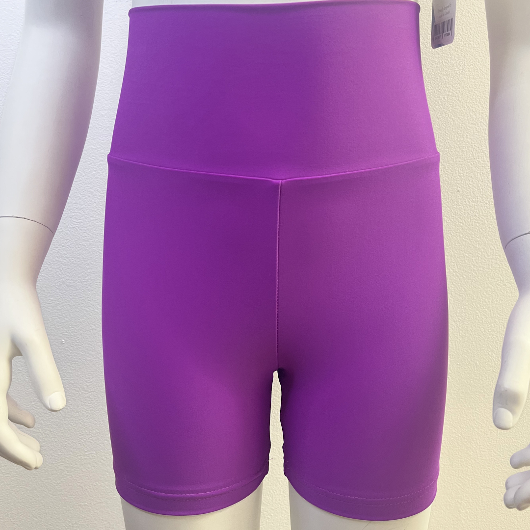 MOD High Waist Bike Shorts - Matte Lycra