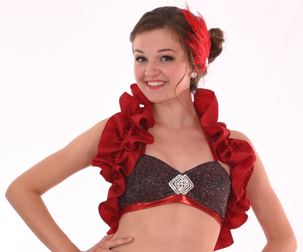Showtime Glam Halter Top, Showtime Ruffle Shrug