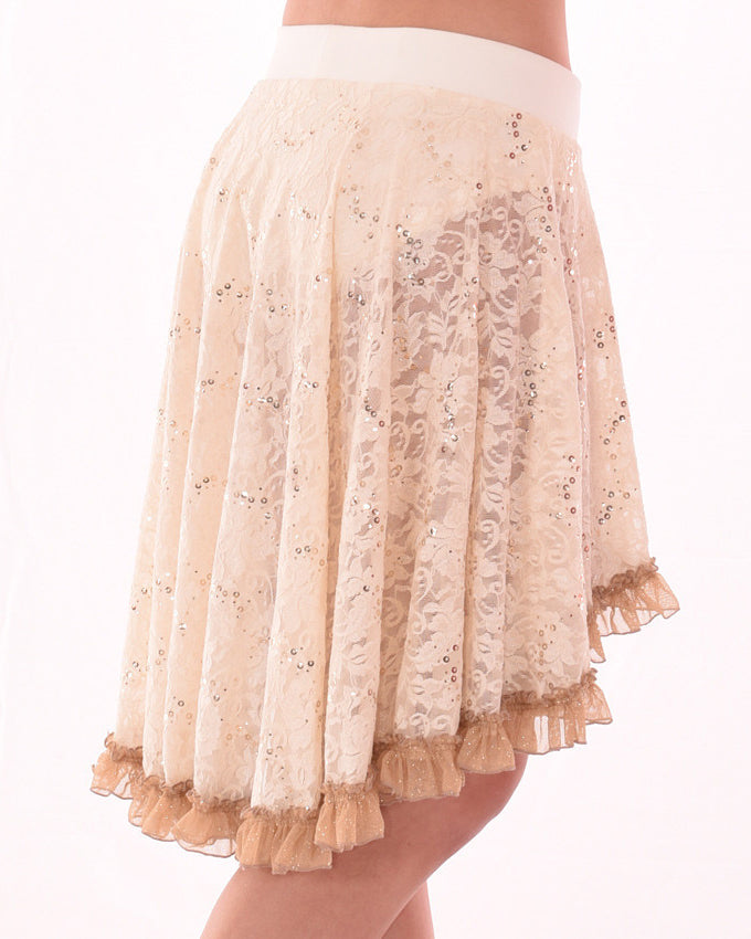 Heavenly High-Low Skirt with Ruffle, Back