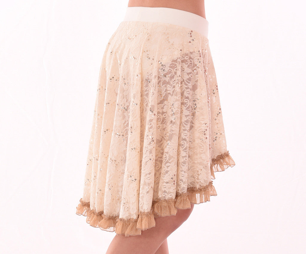 Heavenly High-Low Skirt with Ruffle, Back