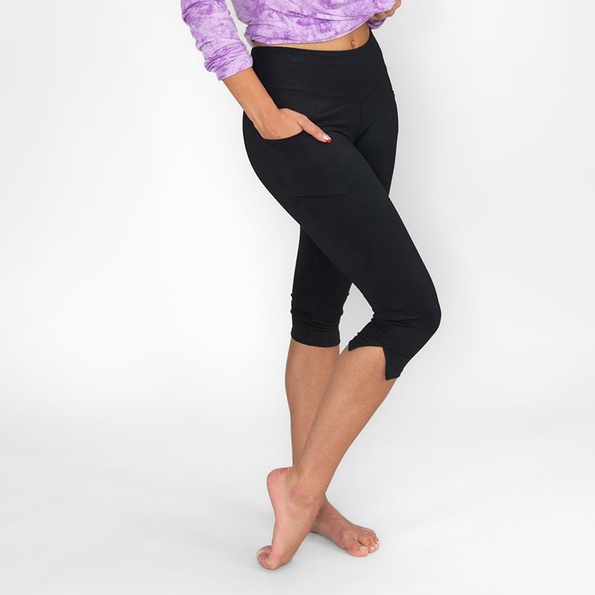 Luxe Capris with Side Splits - Casa Zeta-Jones