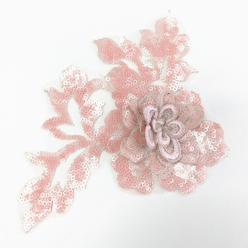 Large Sequin Floral Applique