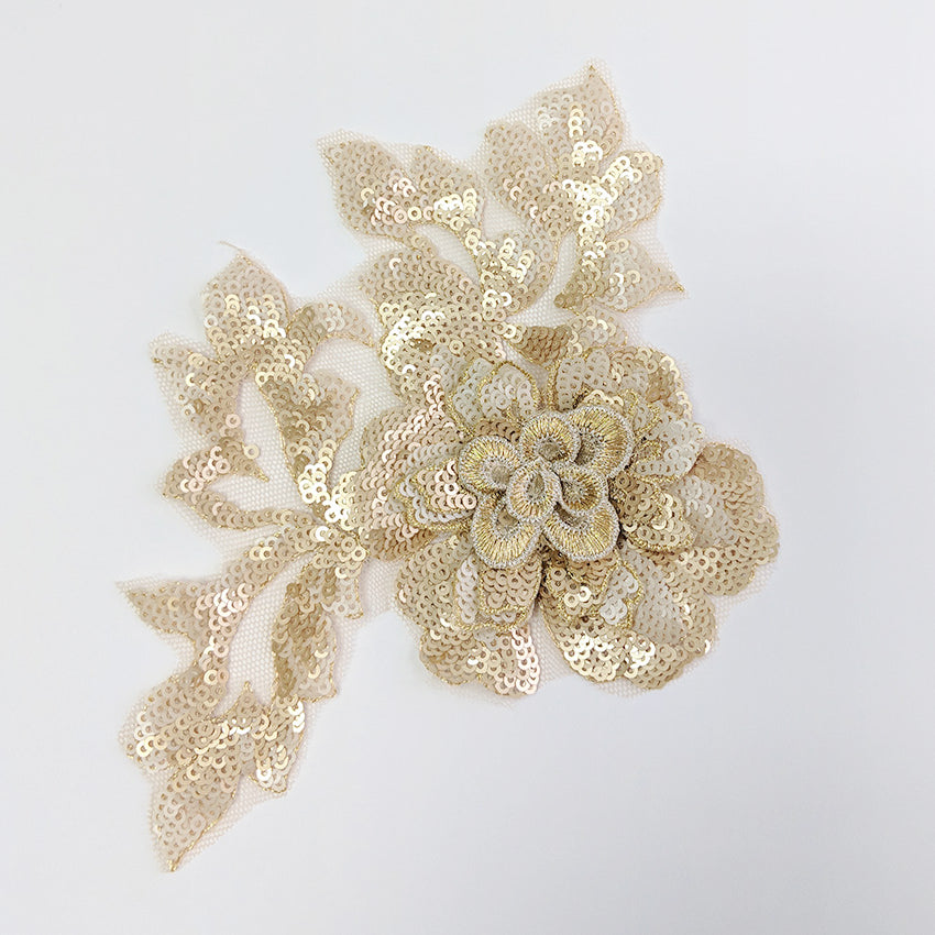 Large Sequin Floral Applique