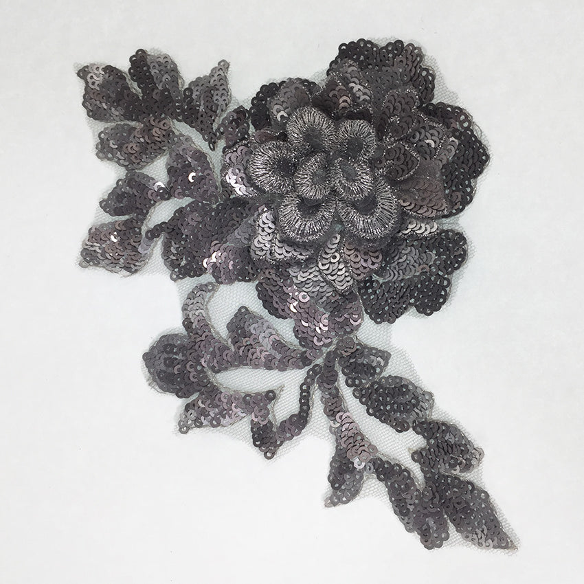 Large Sequin Floral Applique