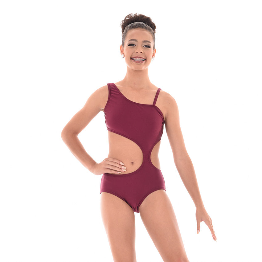 Lycra Asymmetric Cut-Out Leotard