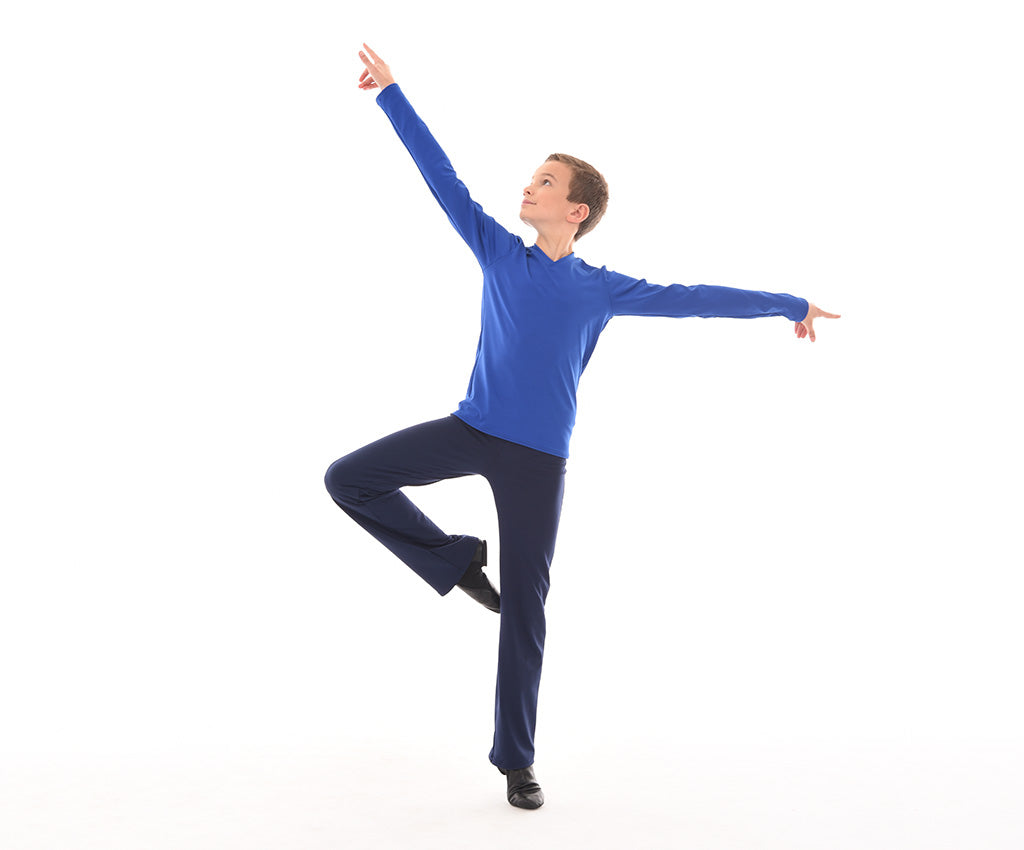 Boys V-Neck Long Sleeve Tee, Boys Dance Pants