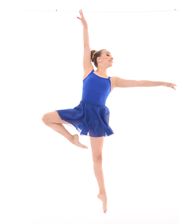 Supplex Bandeau Leotard, Basic Short Chiffon Circle Skirt
