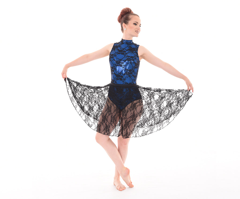 Kaleidoscope Lacy Drama Overlay Leotard, Basic Lace Circle Skirt
