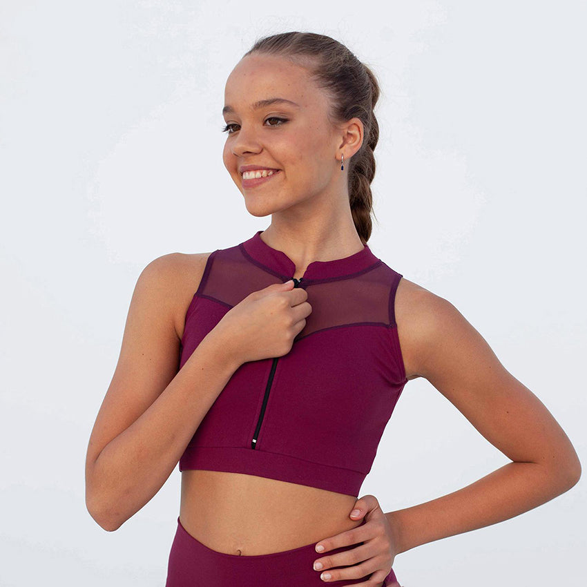 Intermezzo Activewear Mao Top with Zip