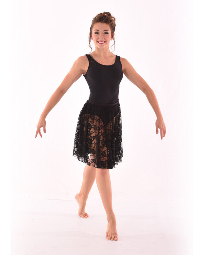 Basic Lace Circle Skirt with Basic Supplex Tank Bodysuit
