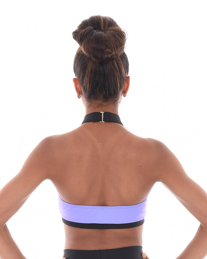 Convention Sublime Contrast Halter Top, Lilac, Back