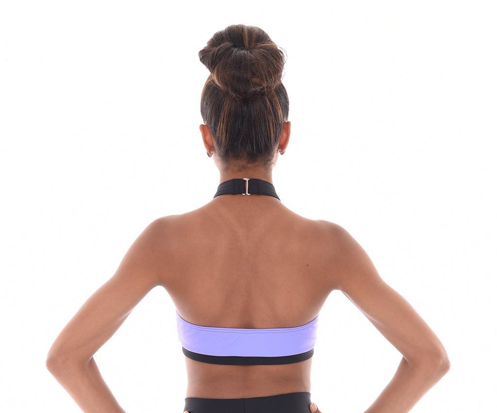Convention Sublime Contrast Halter Top, Lilac, Back