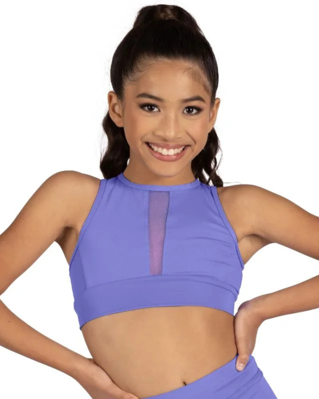 Danznmotion V-Mesh Insert Crop Top