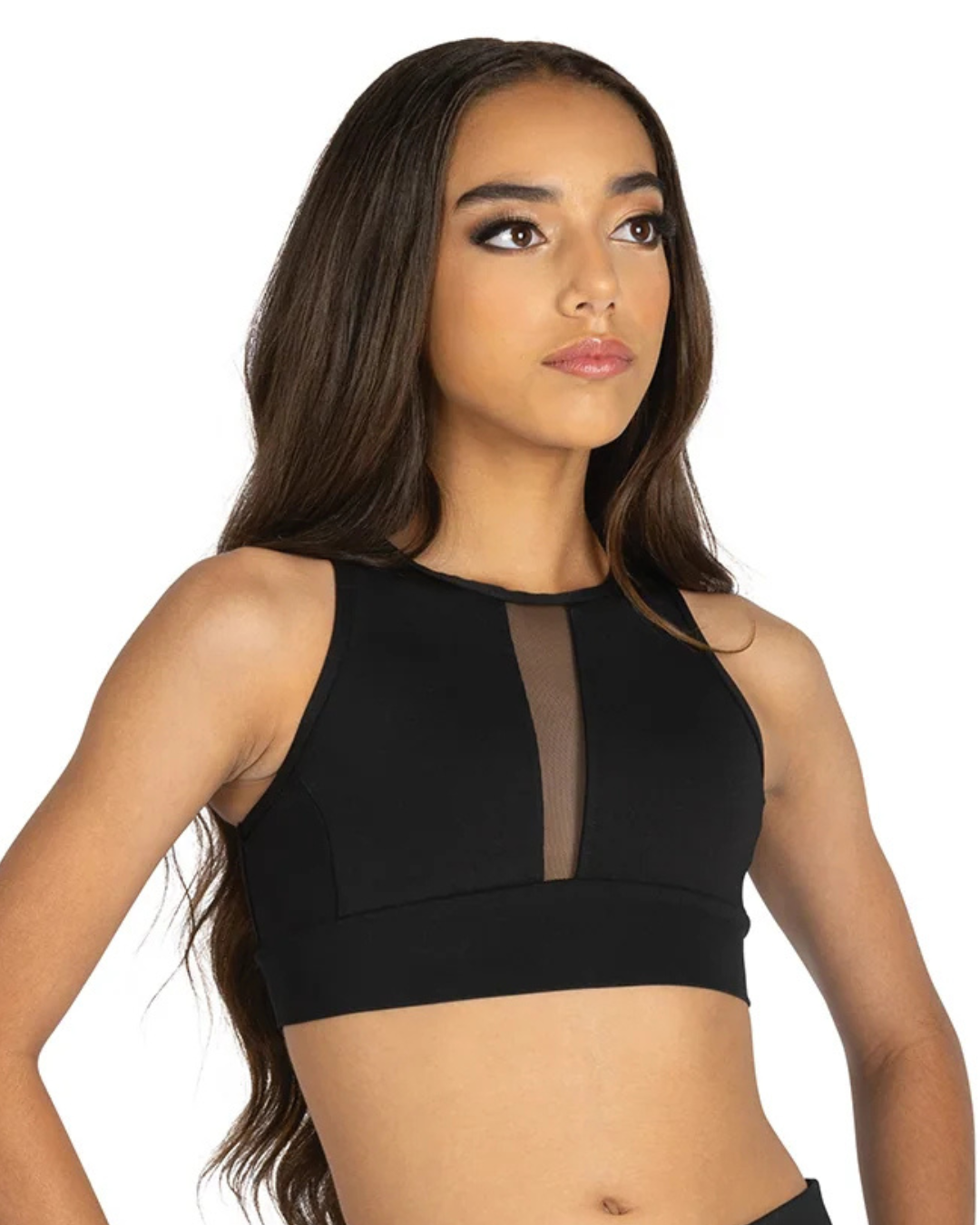Danznmotion V-Mesh Insert Crop Top