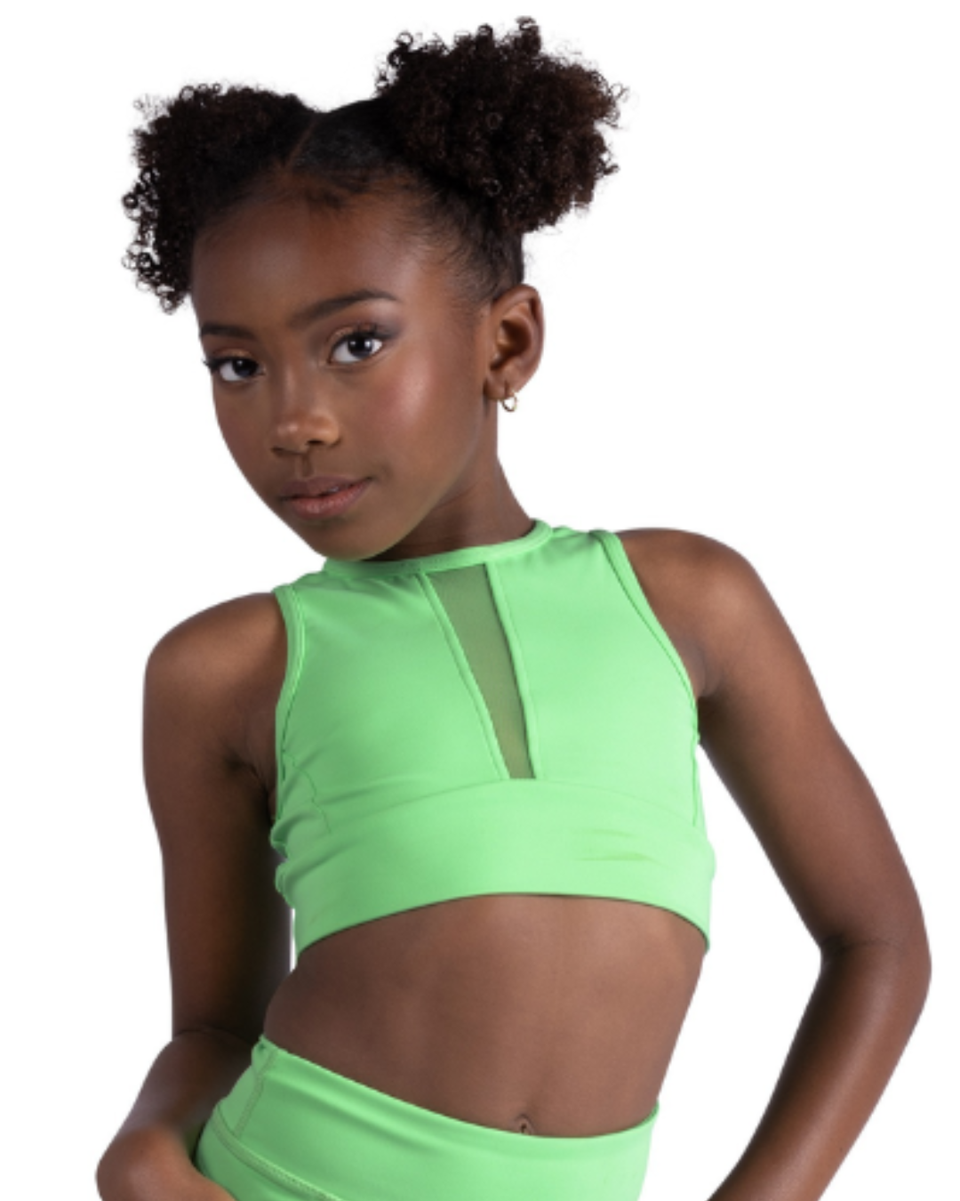 Danznmotion V-Mesh Insert Crop Top