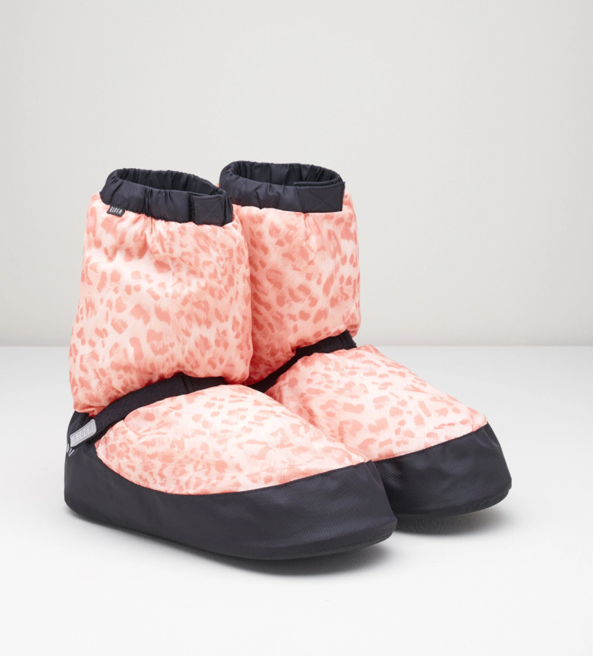 Bloch Kids Printed Warm Up Booties Leopard Pink Medium