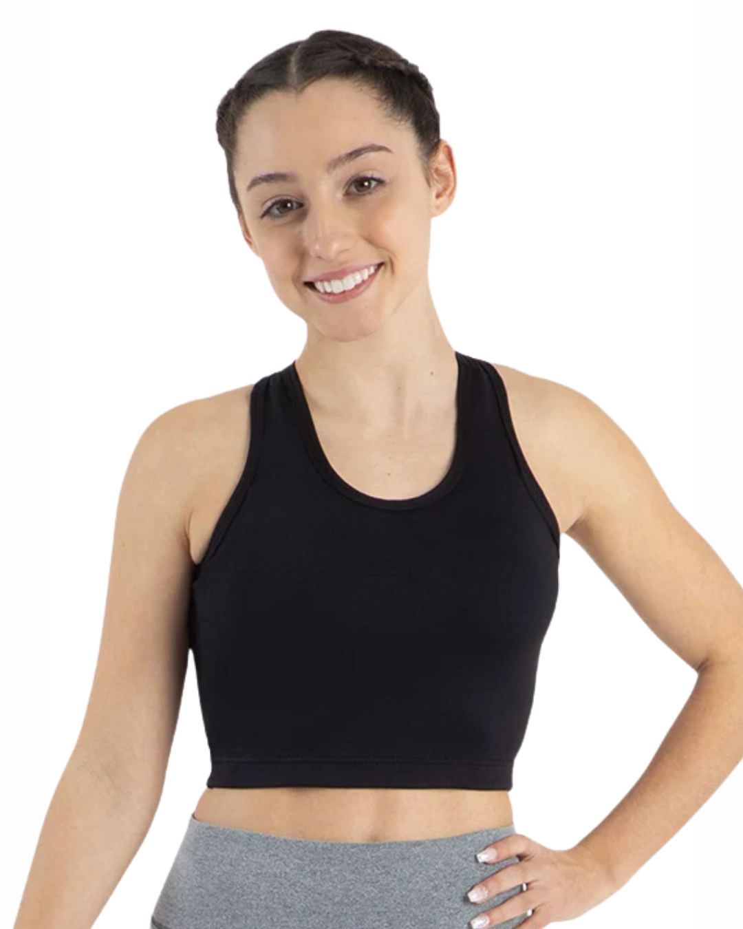 Mondor Long Crop Top with Racer Back