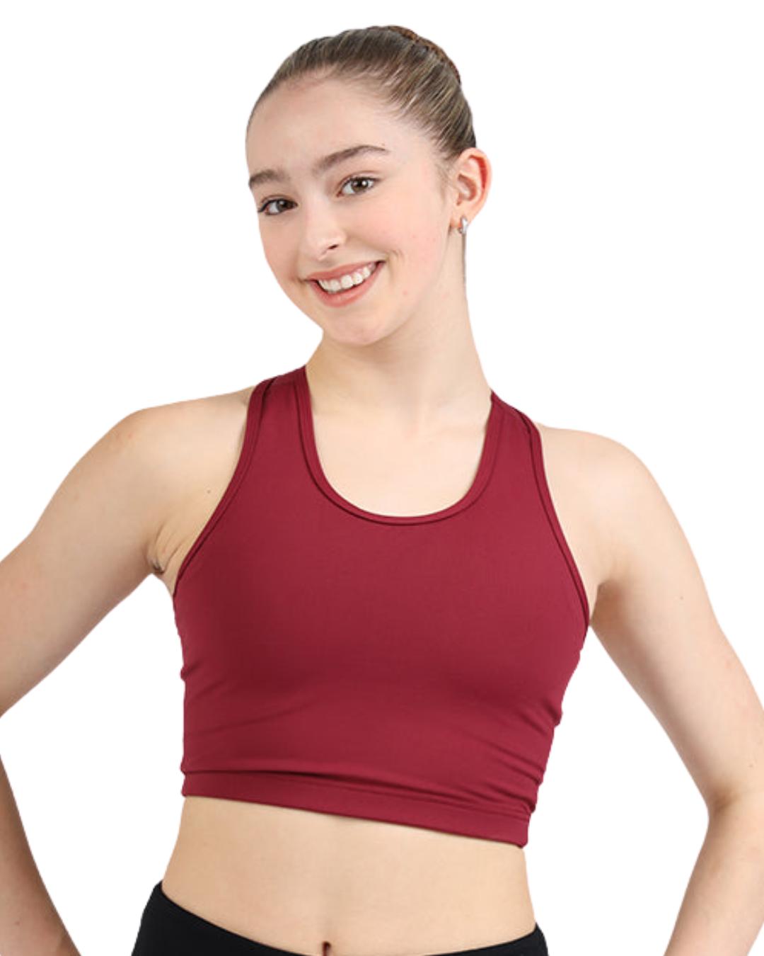 Mondor Long Crop Top with Racer Back