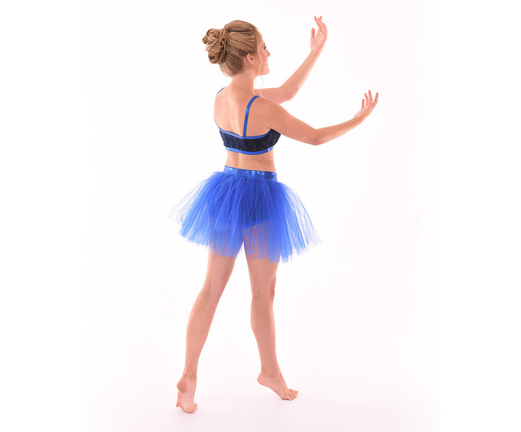 Beauty In Blue Bra Top and Skirt, Back