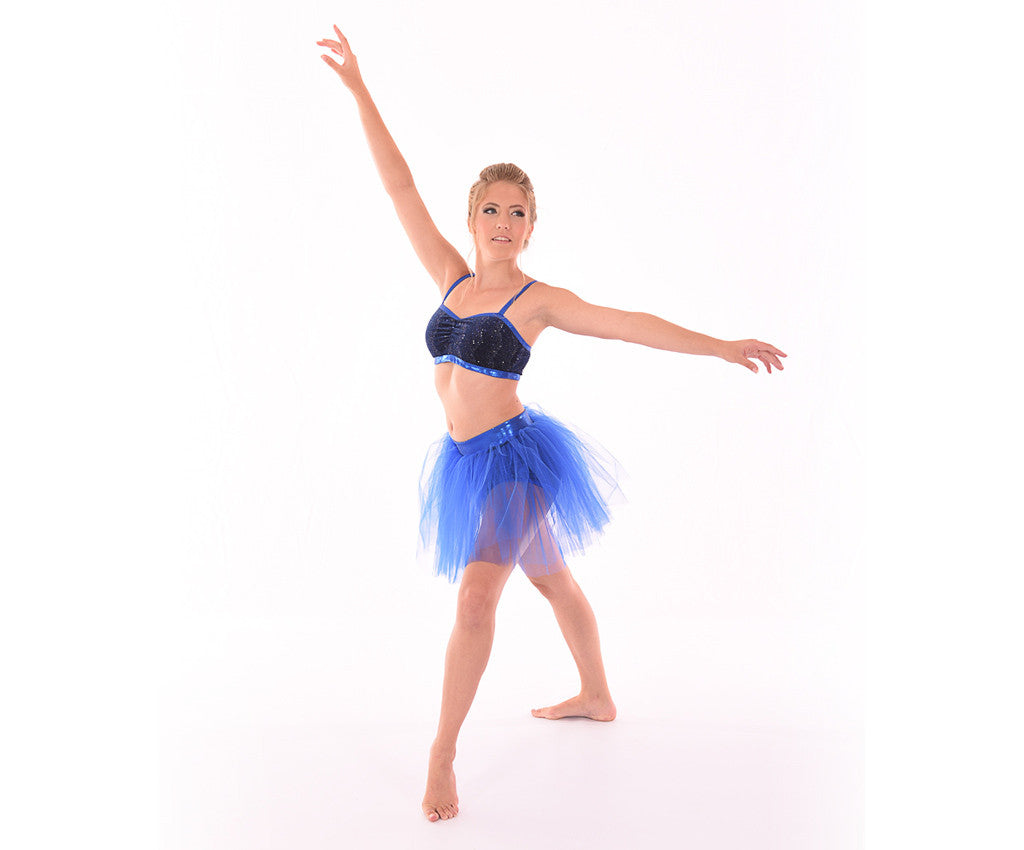 Beauty In Blue Bra Top and Skirt