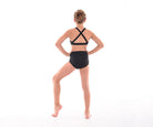 Supplex Cross Back Crop Top, Supplex High Waist Dance Brief, Black, Back