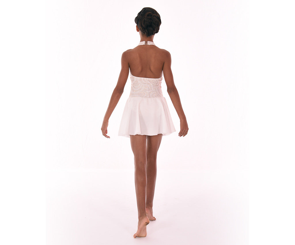 Polished Pearlized White Dress, Back