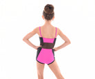 Convention New Attitude Contrast Leotard, Fuchsia, Back