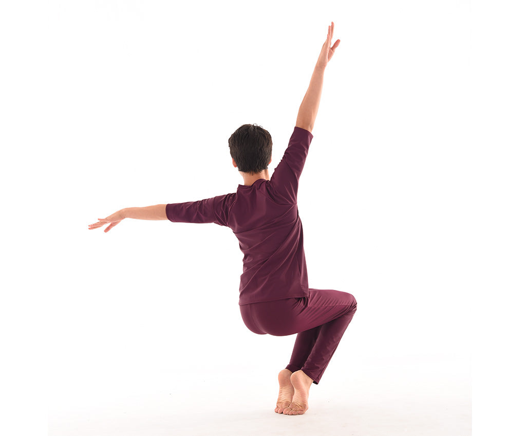 Boys Convention Mesh Front Top, Boys Fitted Dance Pants, Burgundy, Back