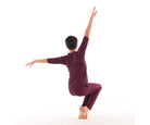 Boys Convention Mesh Front Top, Boys Fitted Dance Pants, Burgundy, Back