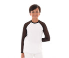 Boys Contrast Mesh Sleeve Top, White