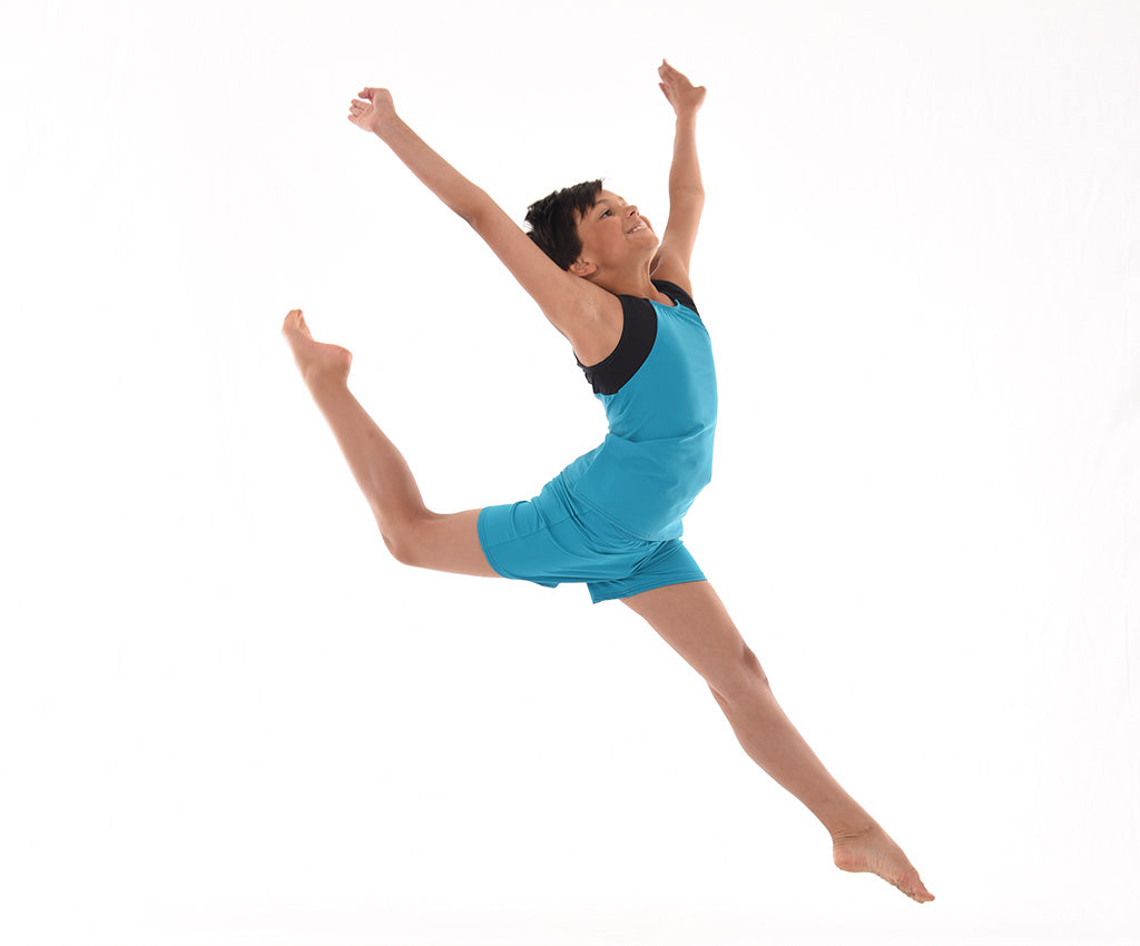 Convention Contrast Fittted Tank Top, Boys Loose Fit Dance Shorts