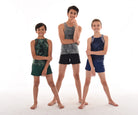 Boys Tie Dye Fitted Tank, Boys Loose Fit Dance Shorts, Group