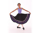 Lycra Tank Bodysuit, Coloured Ribbon Character Skirt, Purple