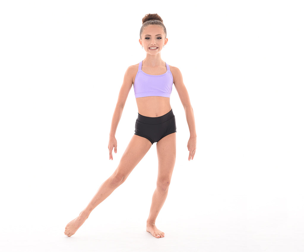 Lycra Cross Back Crop Top, Basic Supplex Hot Short