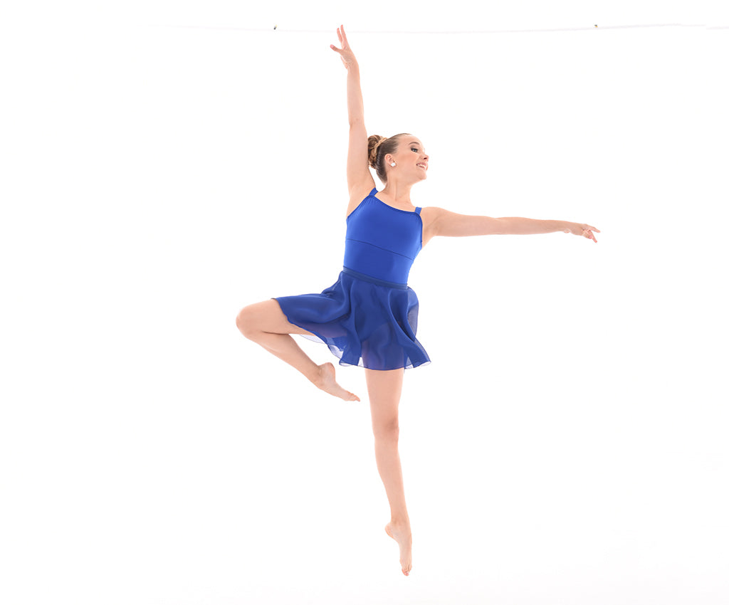 Supplex Bandeau Leotard, Basic Short Chiffon Circle Skirt
