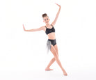 Basic Supplex V-Front Bra Top, Inspiration Flowing Accent Hot Short 