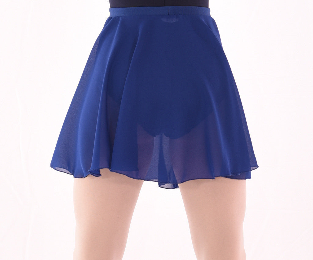 Basic Short Chiffon Circle Skirt, Royal Blue Back