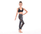 Plunge Cross-Back Top, Kaleidoscope Splash Sideseam Legging, Black