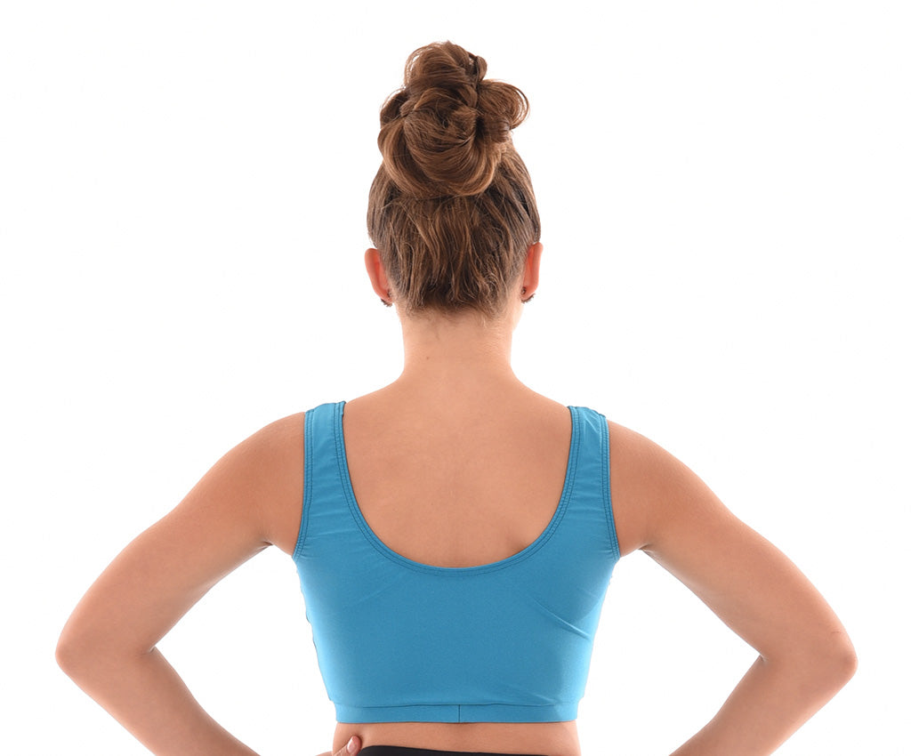 Lycra Princess Seam Tank Crop Top, Back