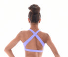 Plunge Cross-Back Top, Lilac, Back