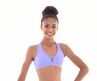 Plunge Cross-Back Top, Lilac